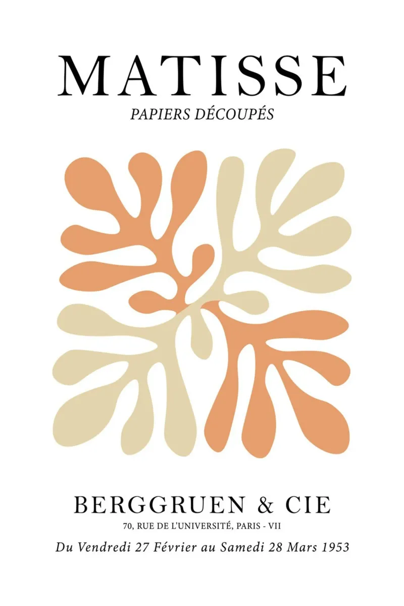 Papier Découpe - Henri Matisse Inspired Design pellicola backlit da Attaboy Dsgn