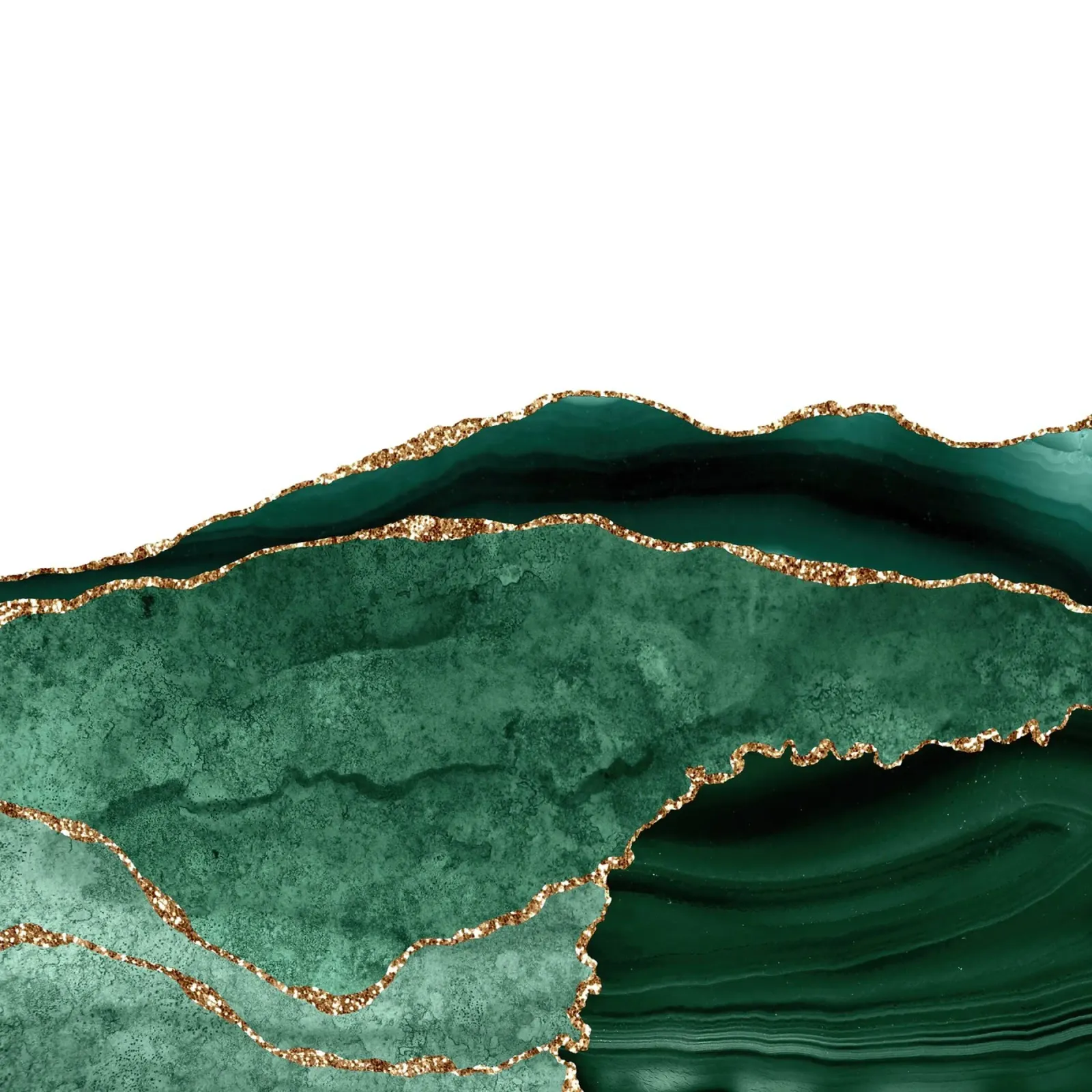 Smaragd & Goud Agaat Textuur 06 canvas van Gemstone Textures