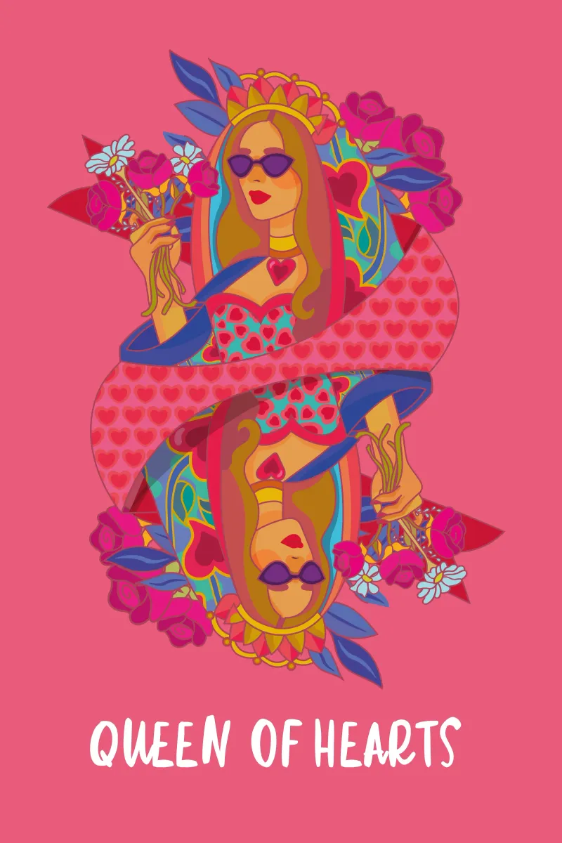 Queen of Hearts | Reine de l'amour poster de Ana Paniagua Design