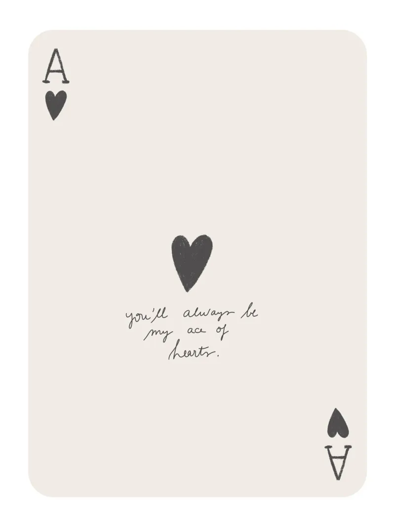 You'll always be my Ace of Hearts pellicola backlit da Menina Lisboa