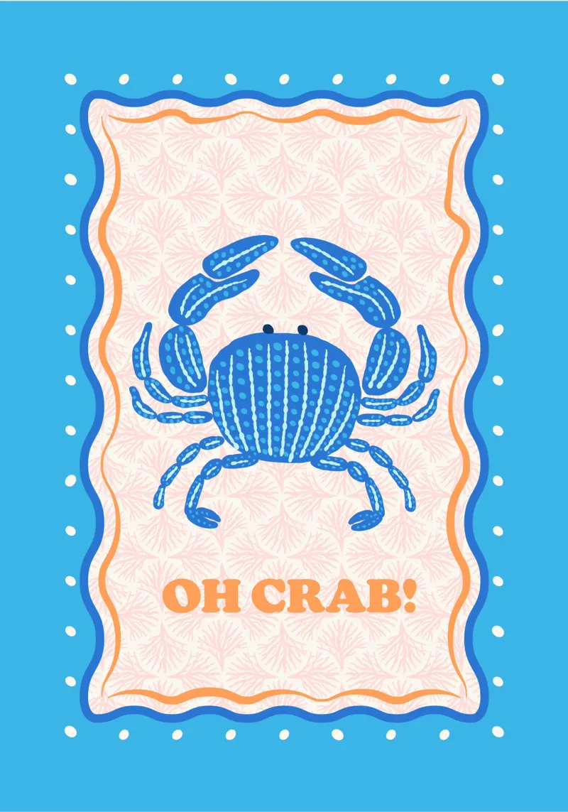 Oh Crab! forex plate by Studio Birchwood