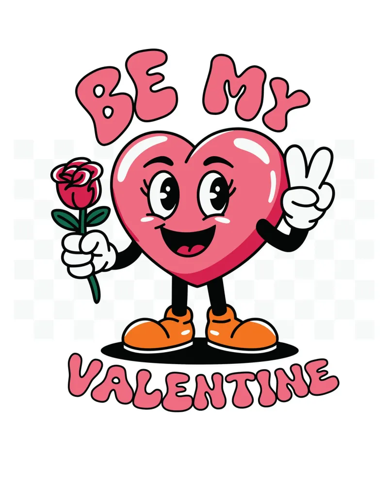 Be My Valentine poster con telaio in legno da edsonramosart
