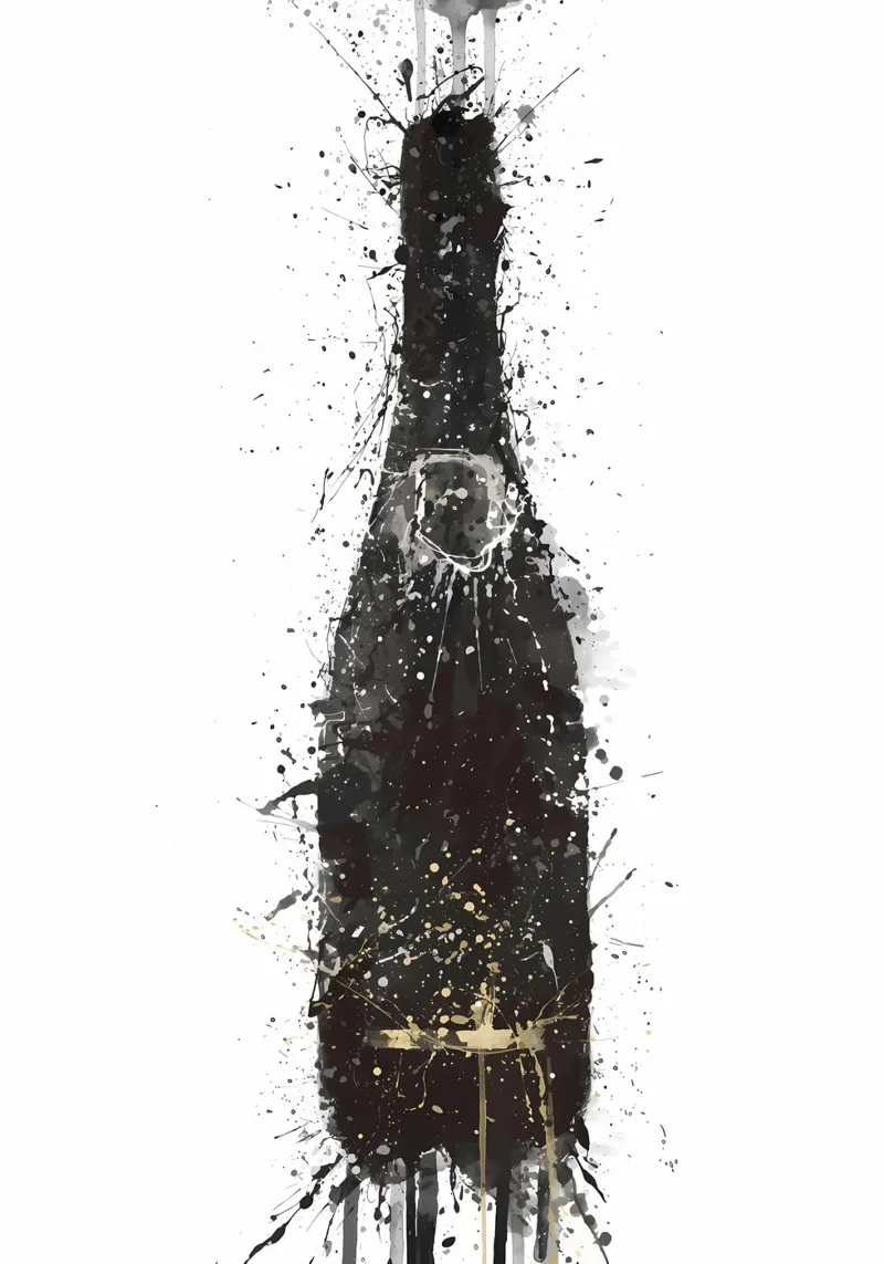 Champagne Black Fizz canvas by Coffee shop