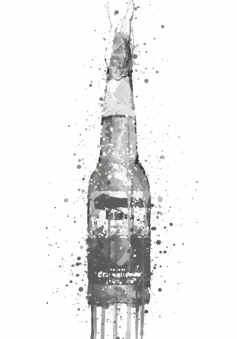 Bierfles Corona Grijs canvas van Coffee shop