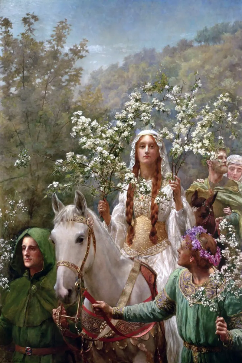 John Collier - Il canto della regina Ginevra poster da Timeless Artworks