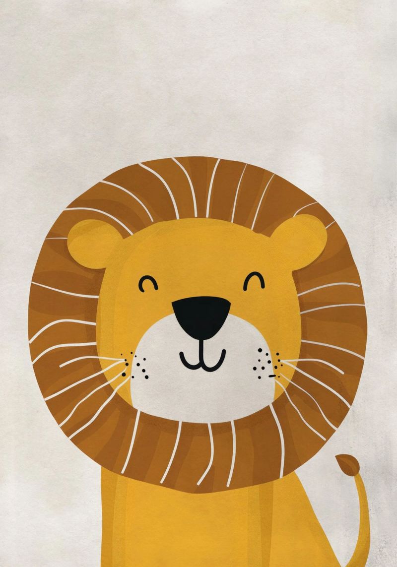Boho Nursery 1 Lion pellicola backlit da Boho Print Collection