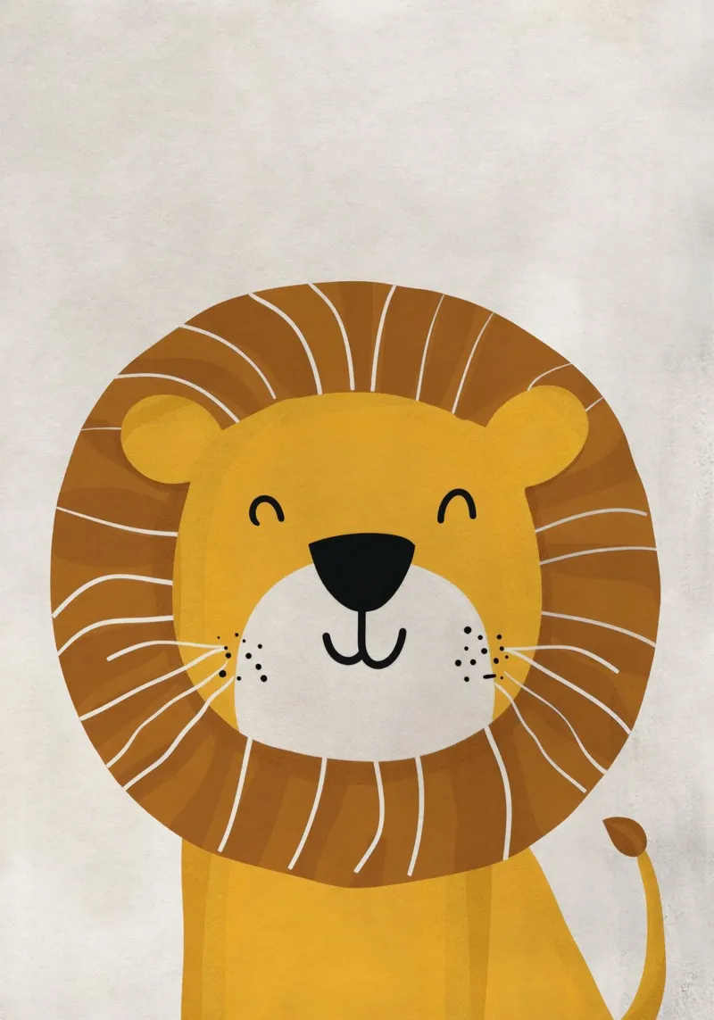 Boho Nursery 1 Lion carta hahnemühle da Boho Print Collection