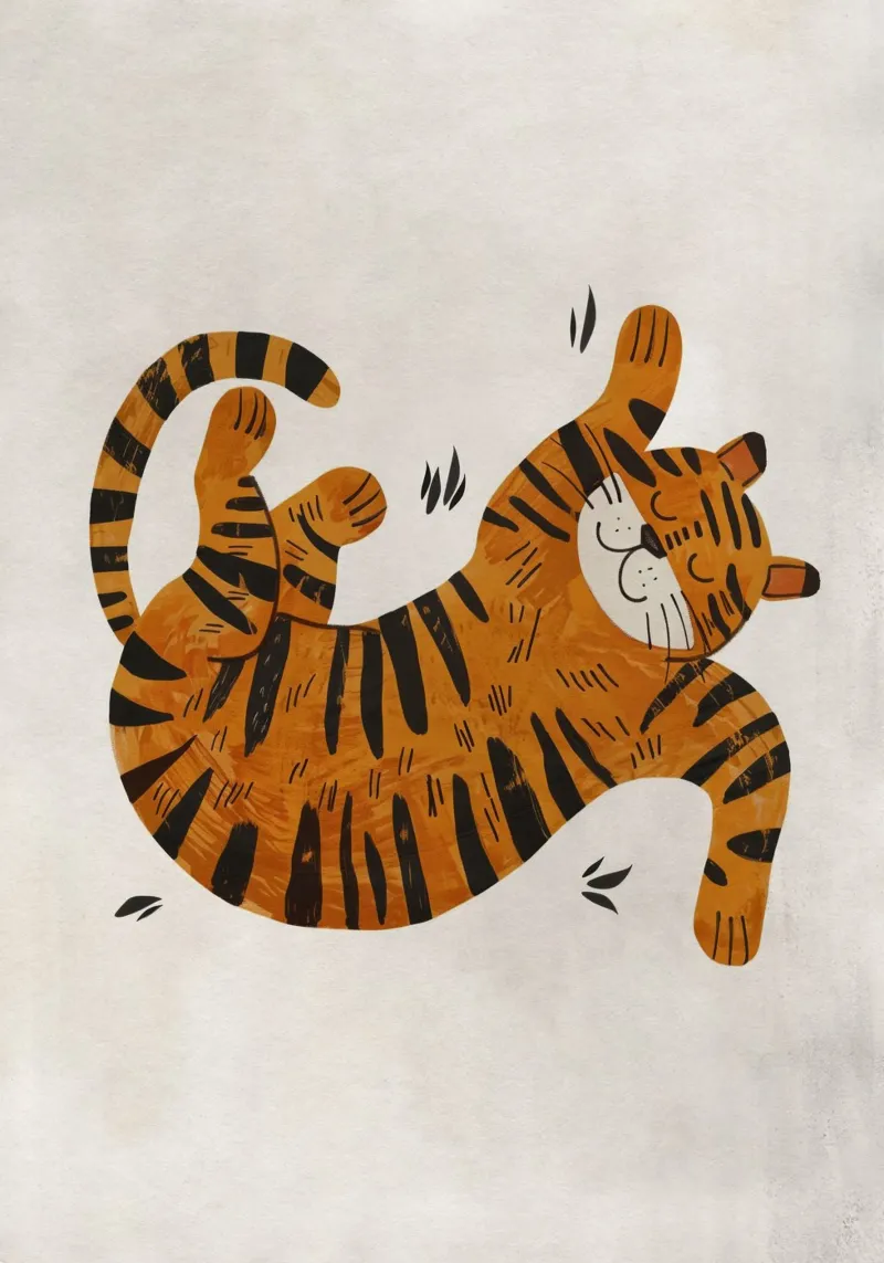 Boho Nursery 1 Tiger pellicola backlit da Boho Print Collection