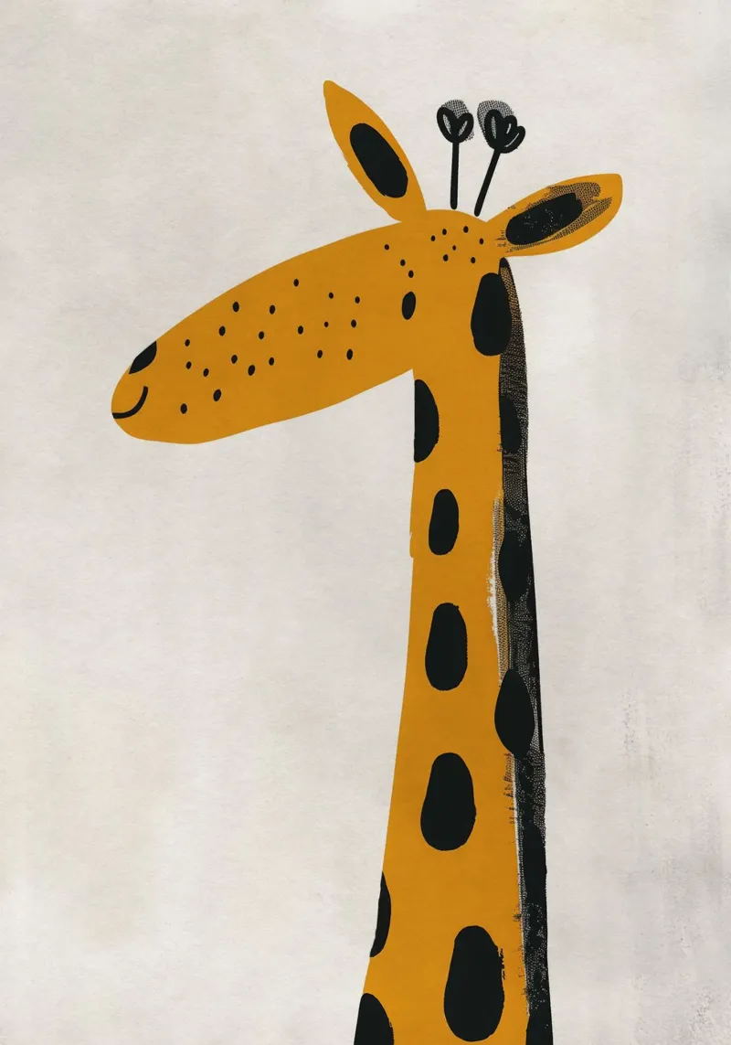 Boho Nursery 2 Giraffe pellicola backlit da Boho Print Collection