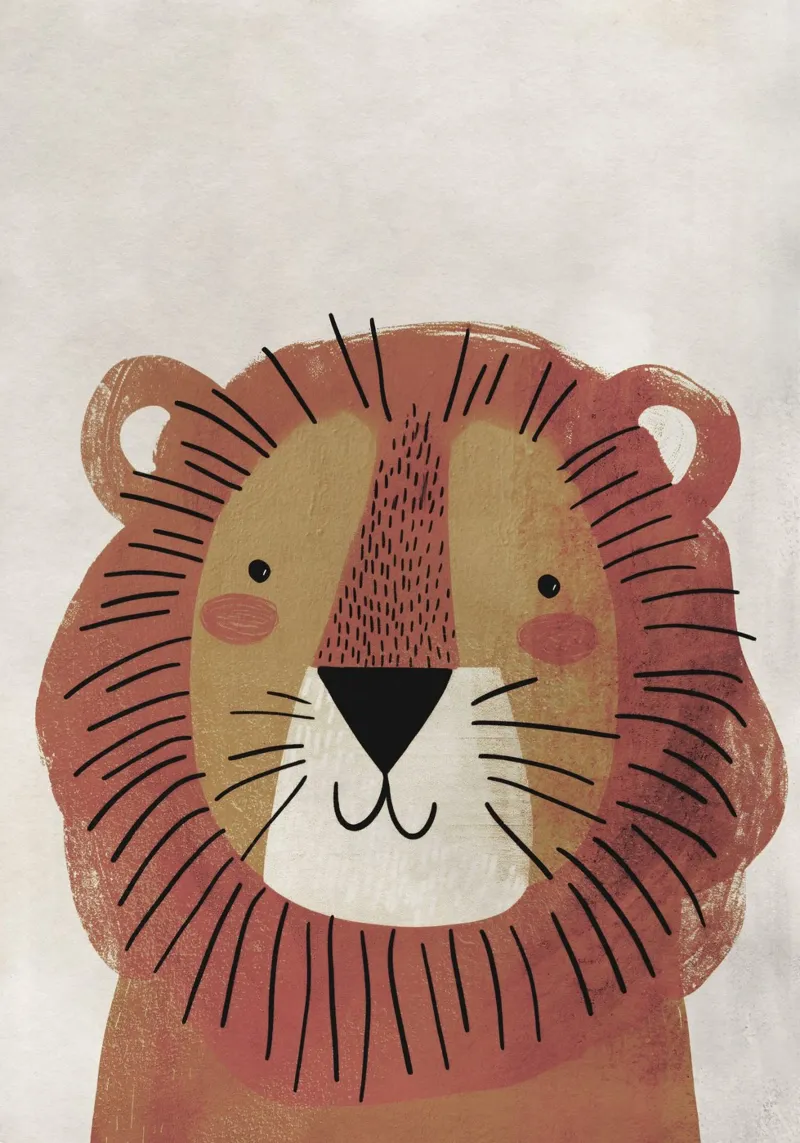Boho Nursery 2 Lion pellicola backlit da Boho Print Collection