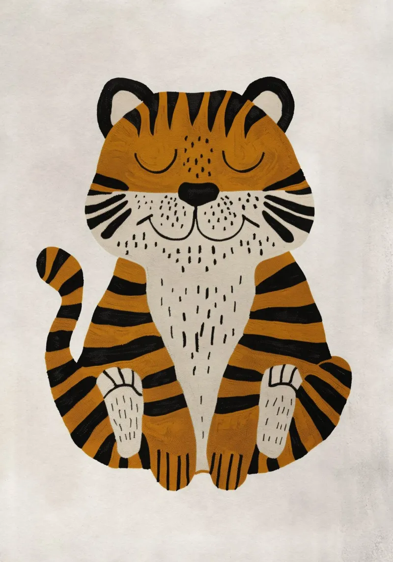 Boho Nursery 2 Tiger pellicola backlit da Boho Print Collection
