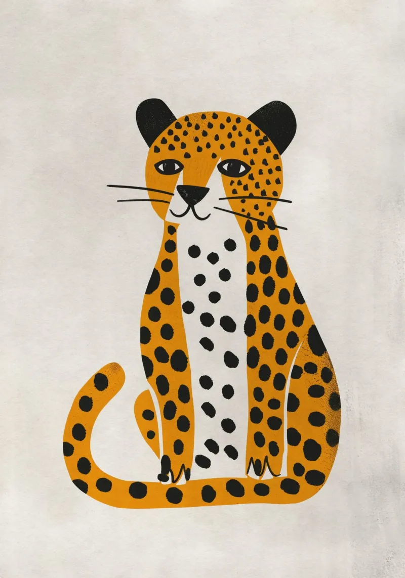 Boho Nursery 3 Leopard pellicola backlit da Boho Print Collection