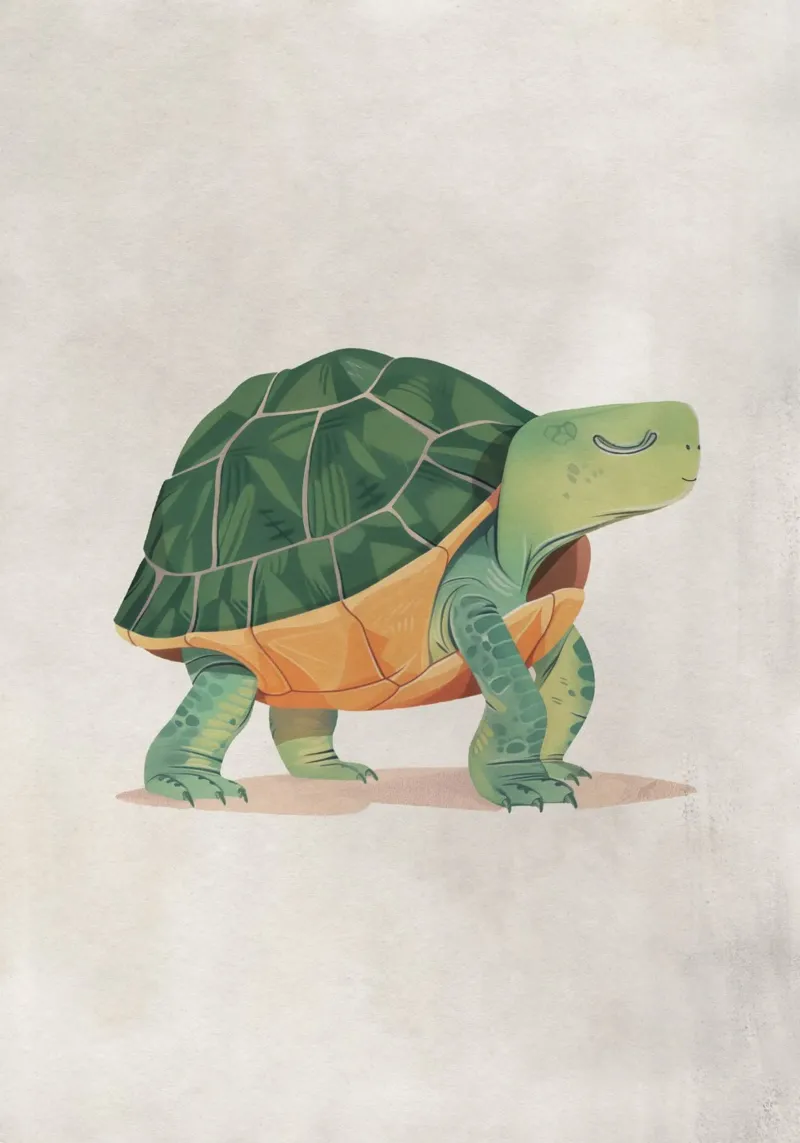 Boho Nursery 3 Turtle pellicola backlit da Boho Print Collection
