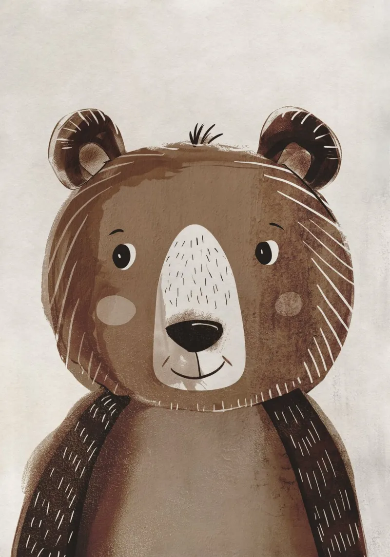 Boho Nursery 4 Bear pellicola backlit da Boho Print Collection
