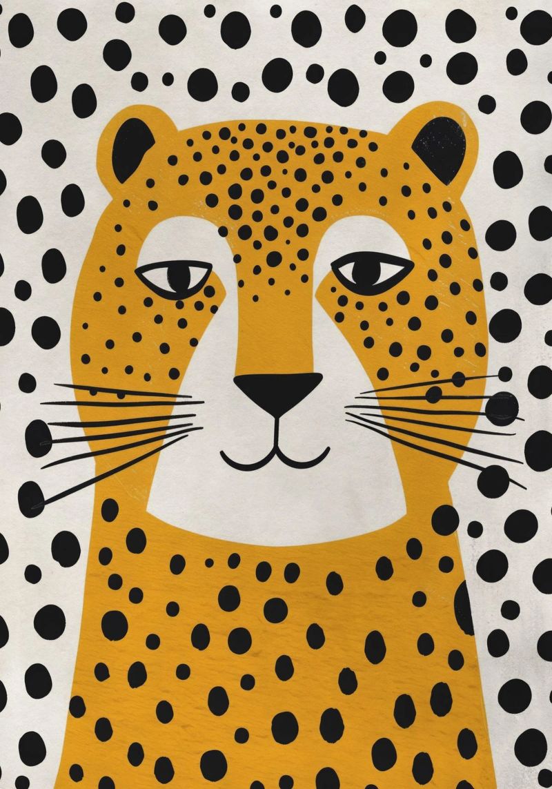 Boho Nursery 4 Leopard pellicola backlit da Boho Print Collection