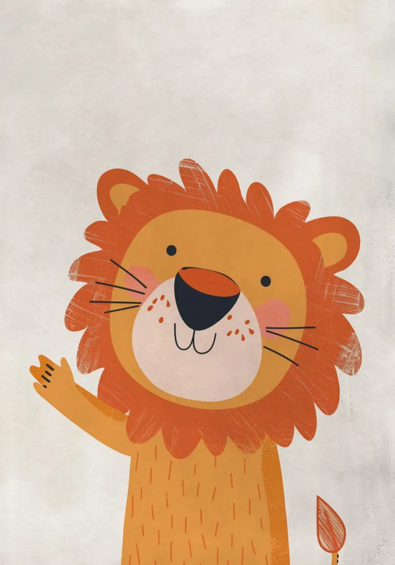 Boho Nursery 4 Lion pellicola backlit da Boho Print Collection