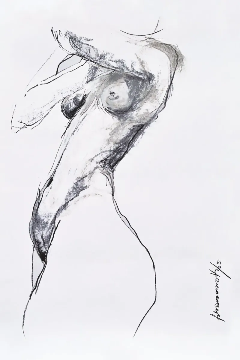 Coleccion Mujer.9 canvas with Floater frame by mariottiart