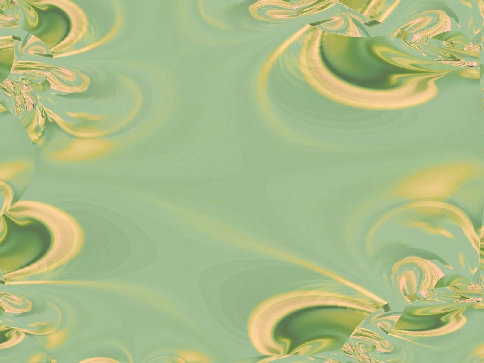 Abstract round patterns in green and yellow canvas by Something for you