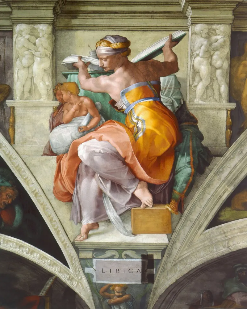 Michelangelo - La Sibilla libica pellicola backlit da Timeless Artworks
