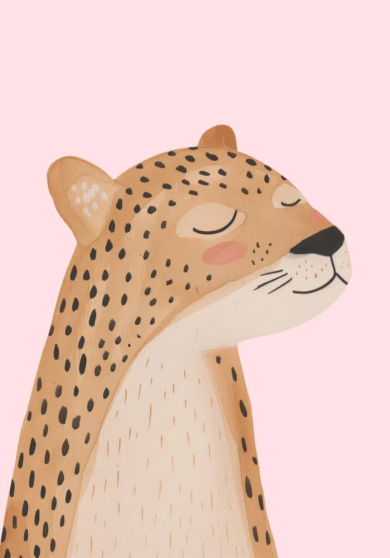 Cheetah Poster, Wildlife Nursery Art, Cute Kids Poster hahnemühle by Little Lola
