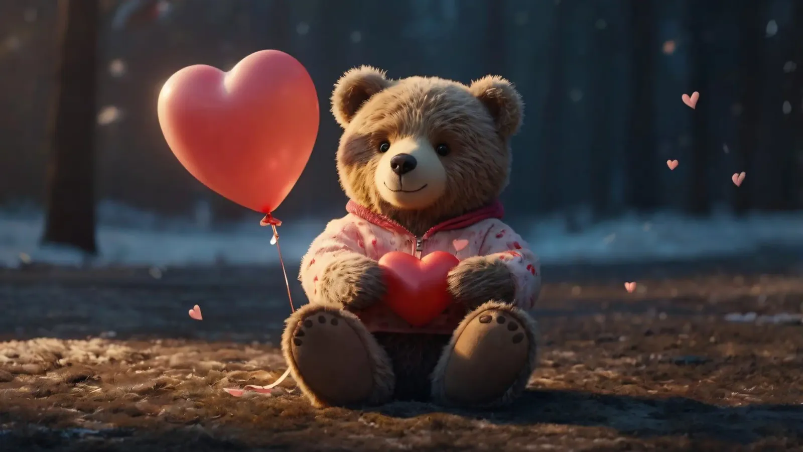 Un simpatico orsetto che tiene in mano un cuore, amore di San Valentino carta hahnemühle da DesignDoodle