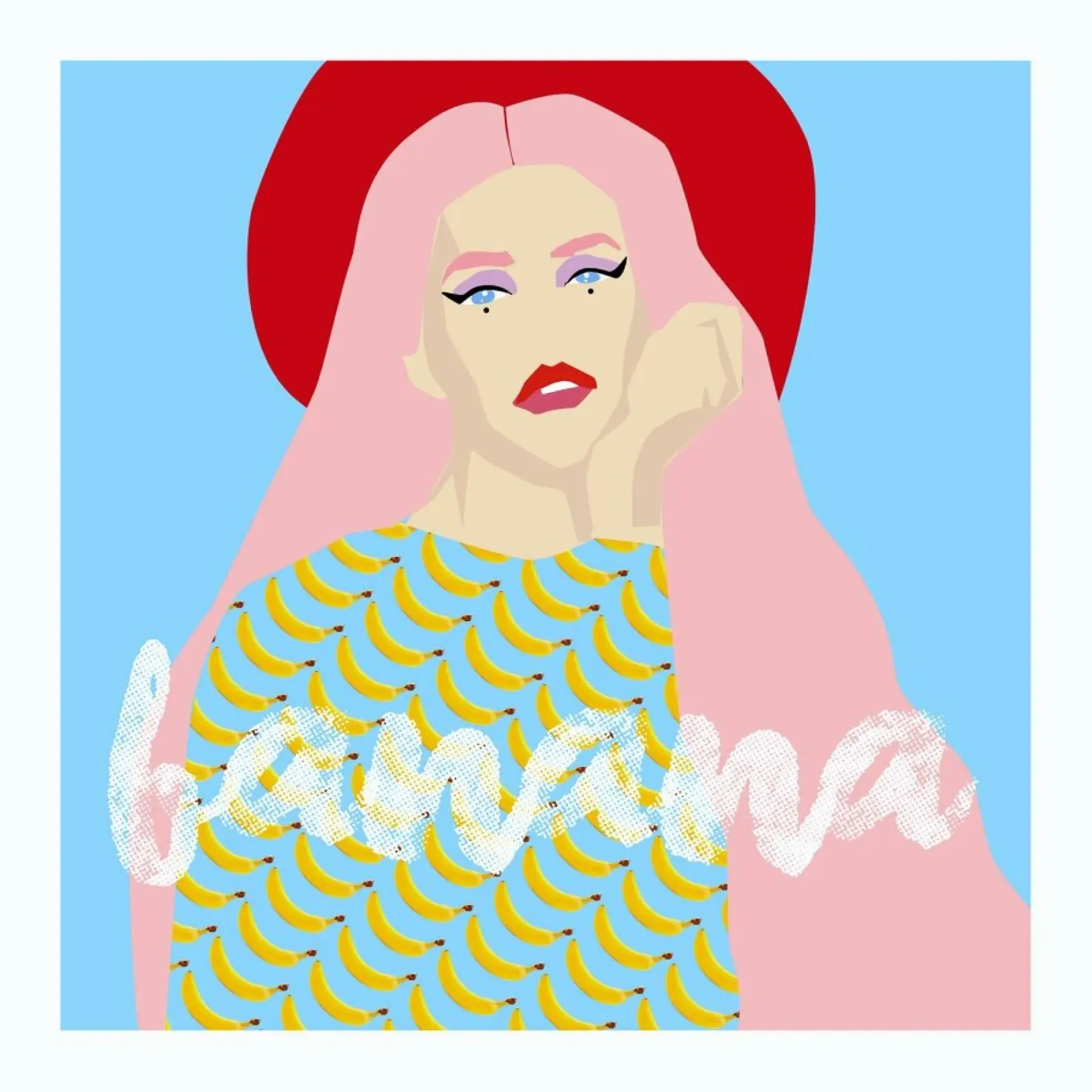 Banana poster con telaio in plastica da Agnes KR Patience