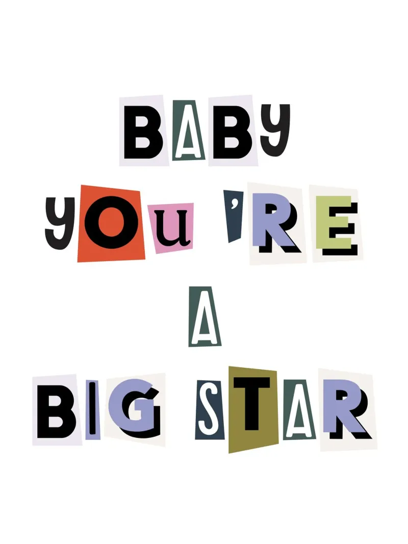 Baby, sei una grande stella carta hahnemühle da Paigaam Studio