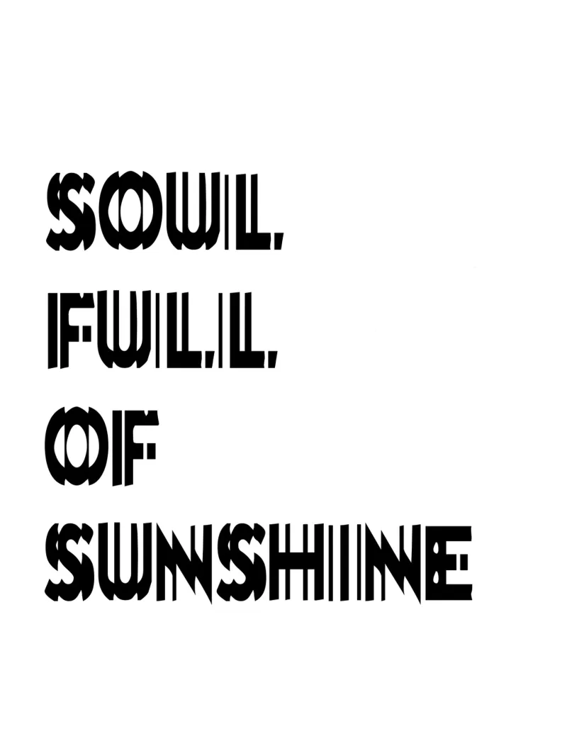 Anima piena di sole pellicola backlit da YV TYPOGRAPHY