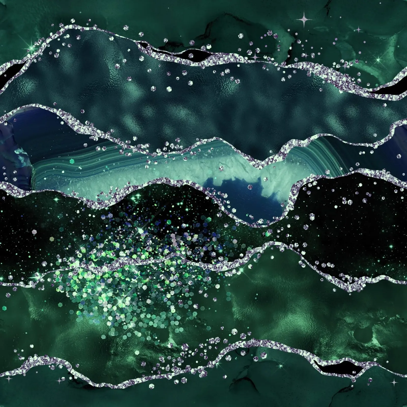 Smaragd-Glitzer-Achat Textur 05 Hahnemühle von Gemstone Textures