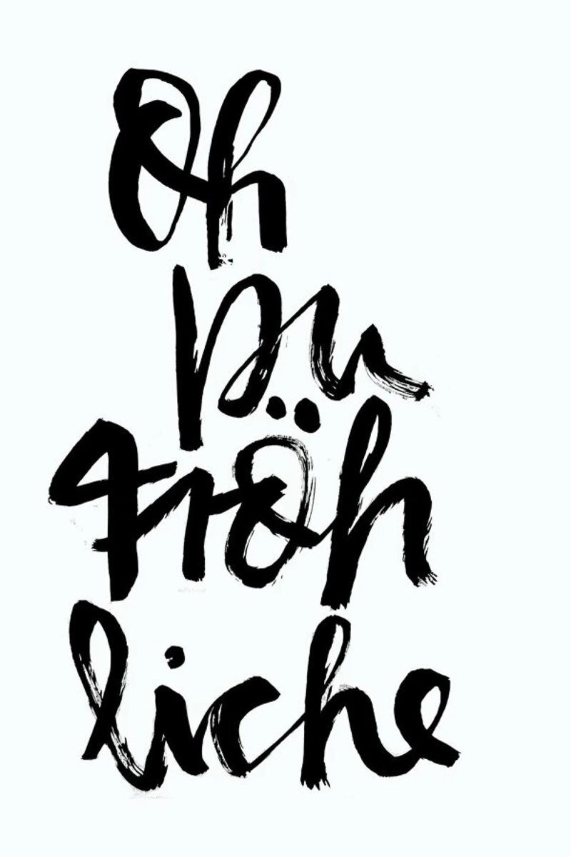 Oh Du Fröhliche poster de Brushmeetspaper