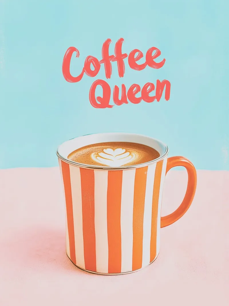 Caffè dell'amore con tazza a righe plexiglass da Carinaprint