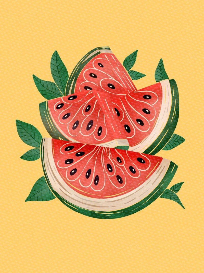 Summer Watermelon Joy poster by Claudia S. Design