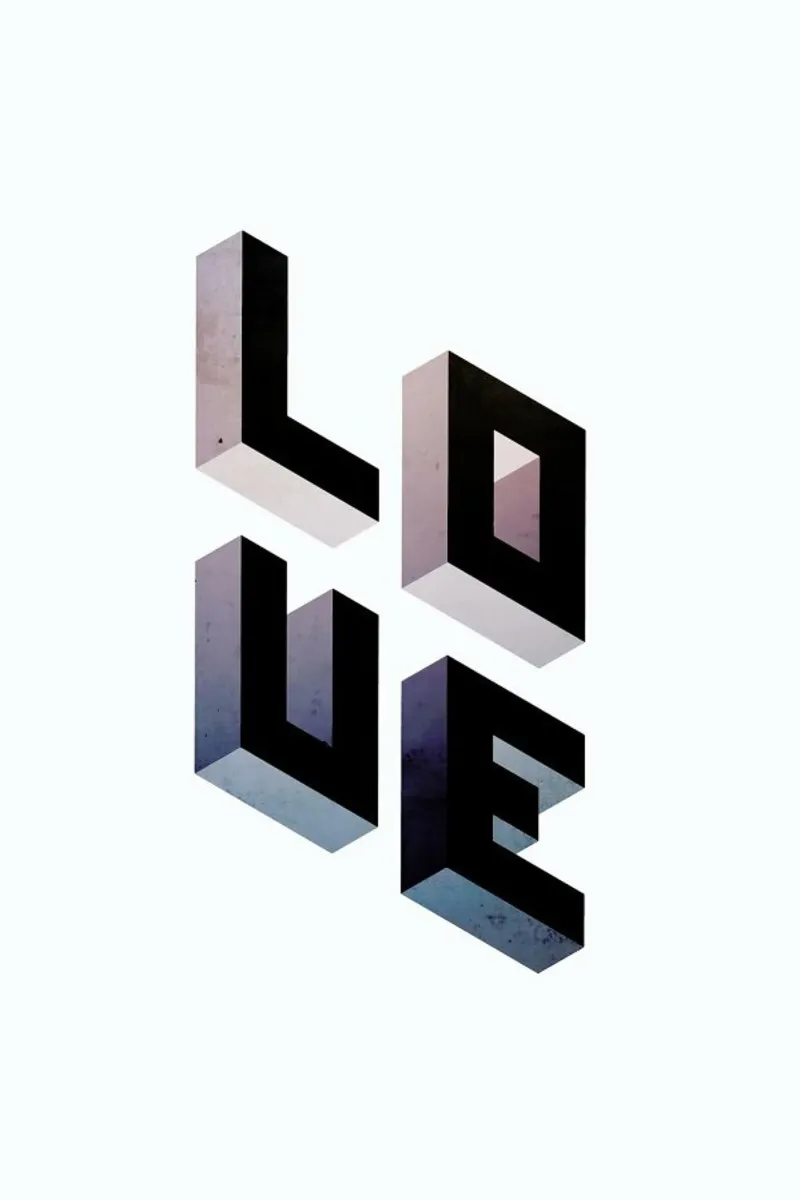 Geometric Love poster by cafelab