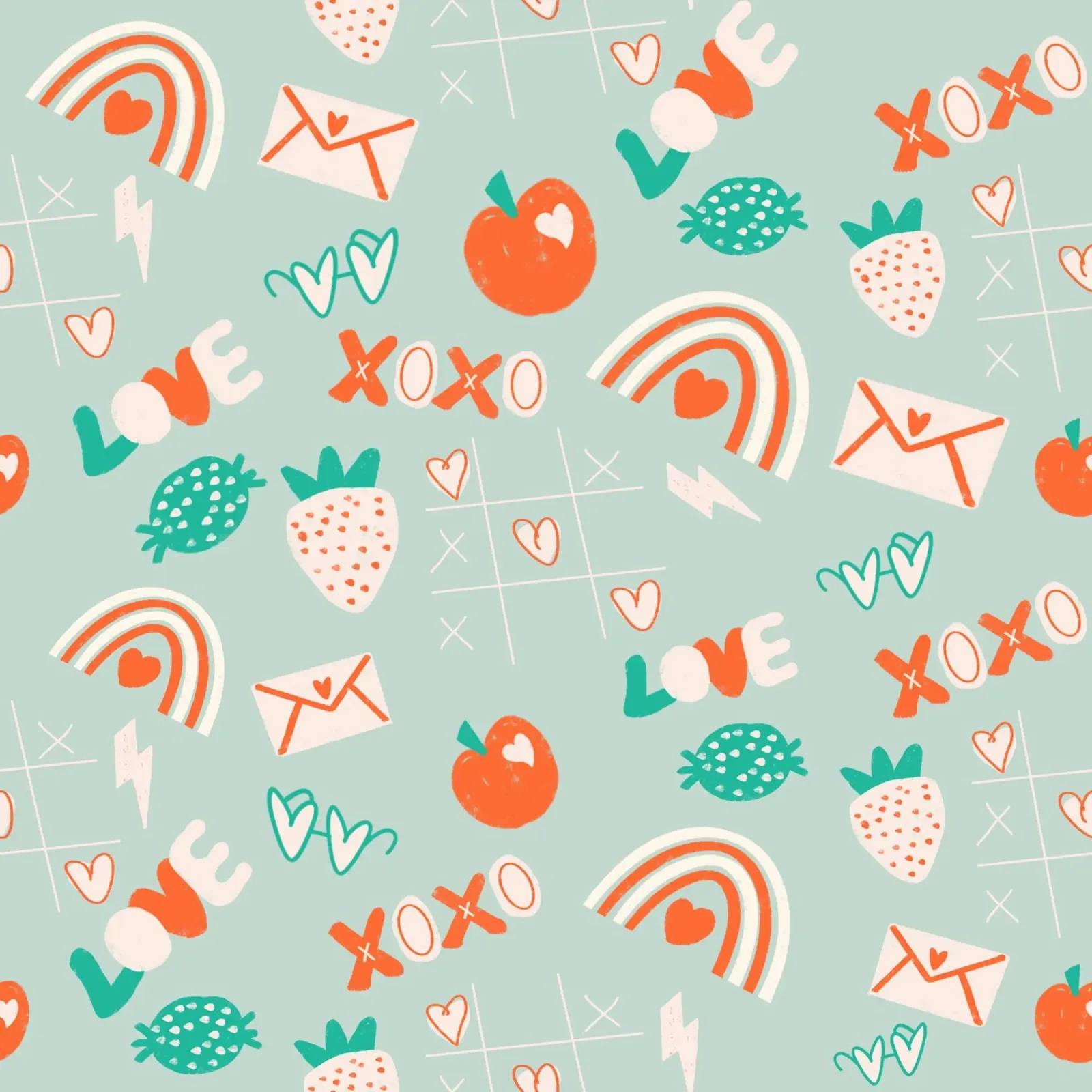Retro Valentine Whimsy Aqua pellicola backlit da susanacosta