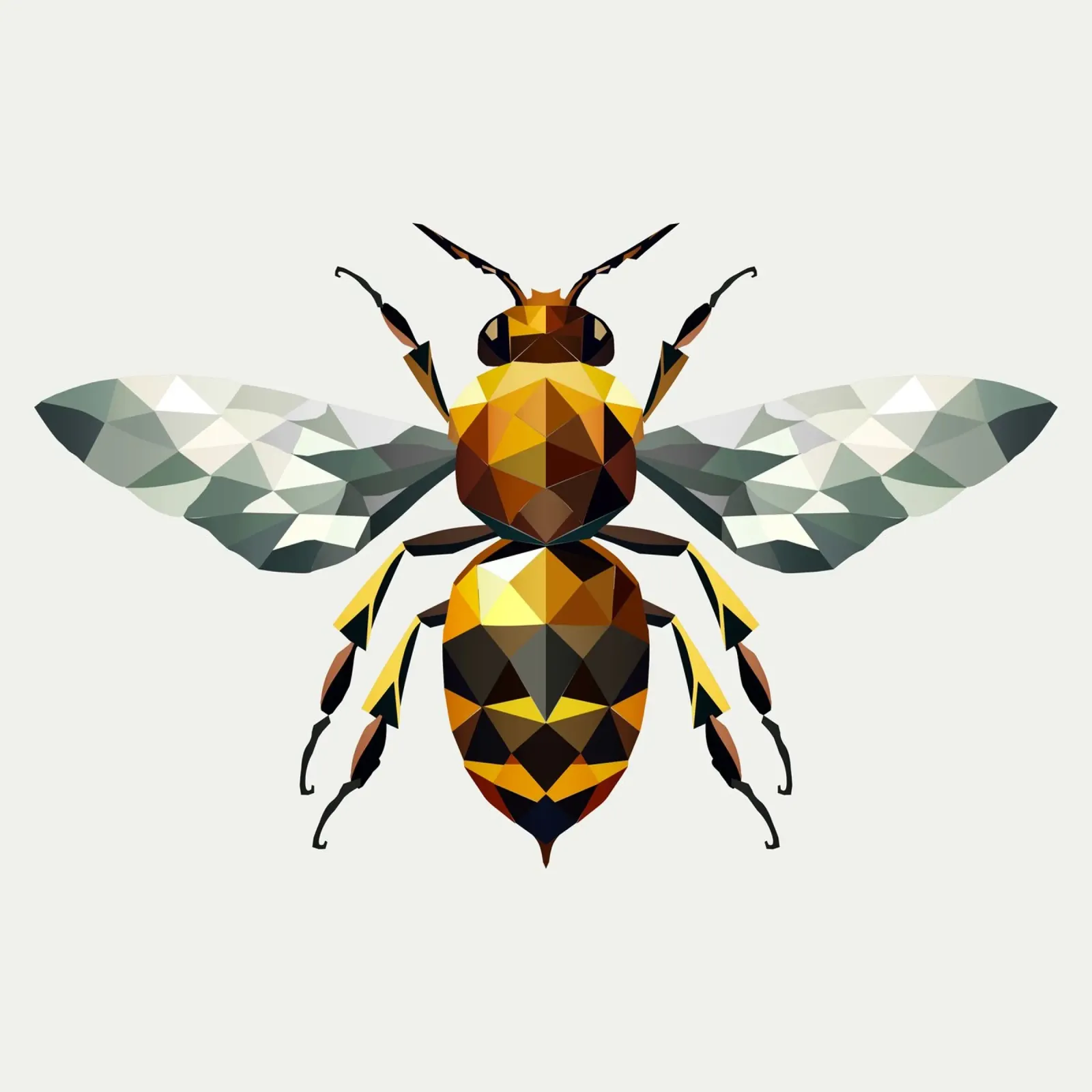 Polygonal bee - a symbol of diligence and elegance canvas by namosh