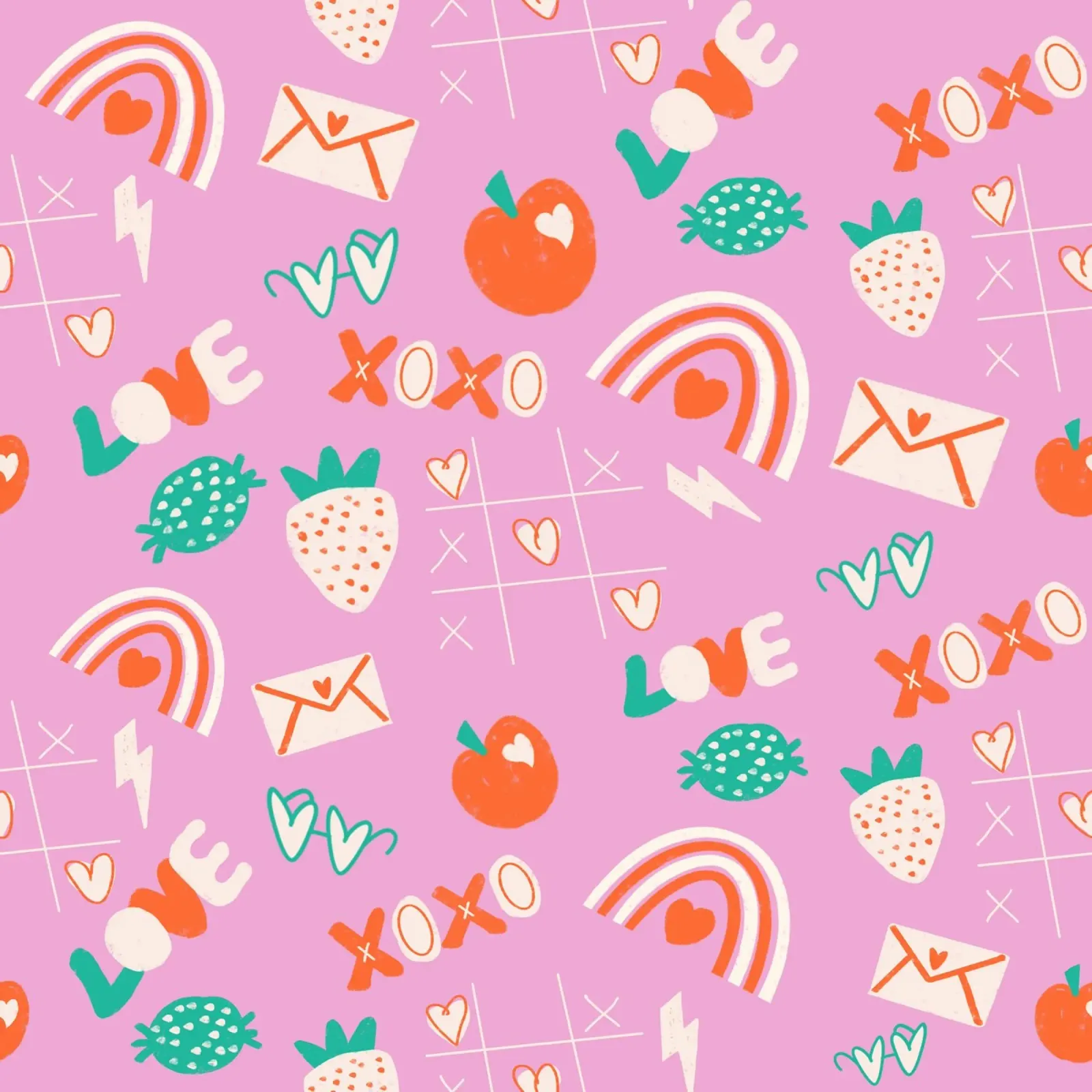Retro Valentine Whimsy Pink pellicola backlit da susanacosta