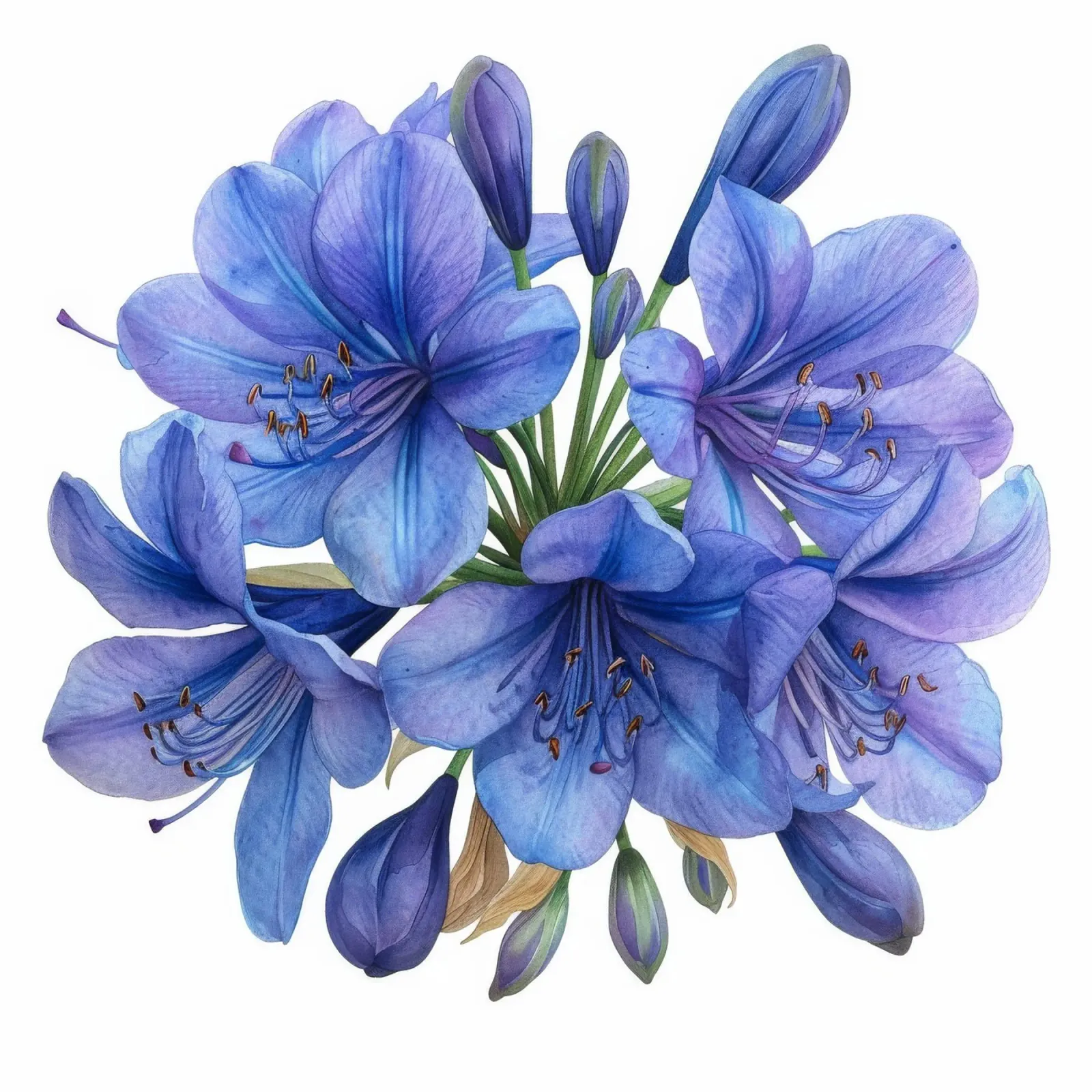 Fiore di agapanto 3 tela con Cornice a cassetta da Bold Blooms