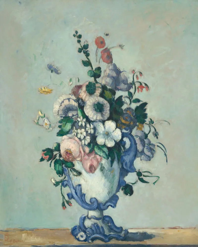 Paul Cezanne - Fiori in un vaso rococò carta hahnemühle da Timeless Artworks