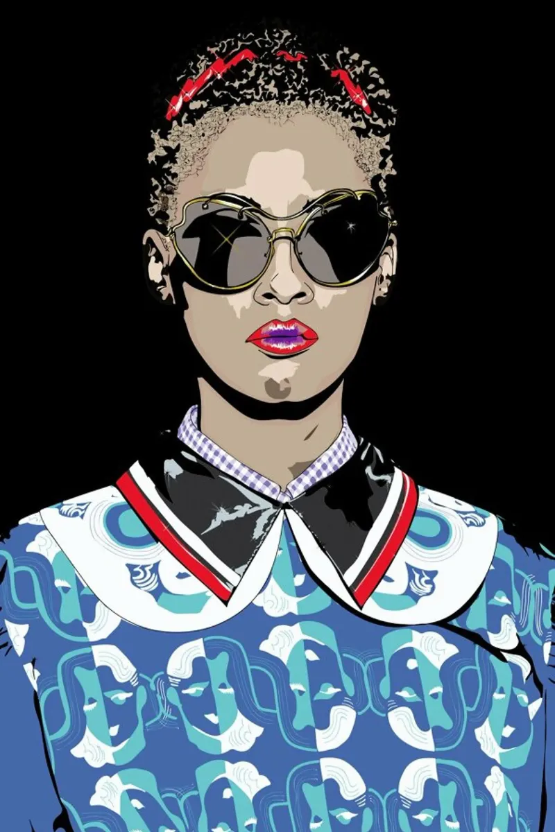 Just a Girl poster con telaio in legno da Marcell Naubert
