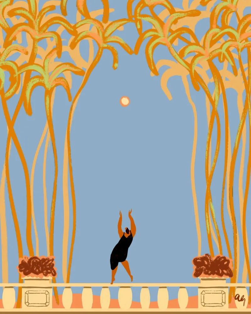 Introvert feestje poster met houten frame van Arty Guava
