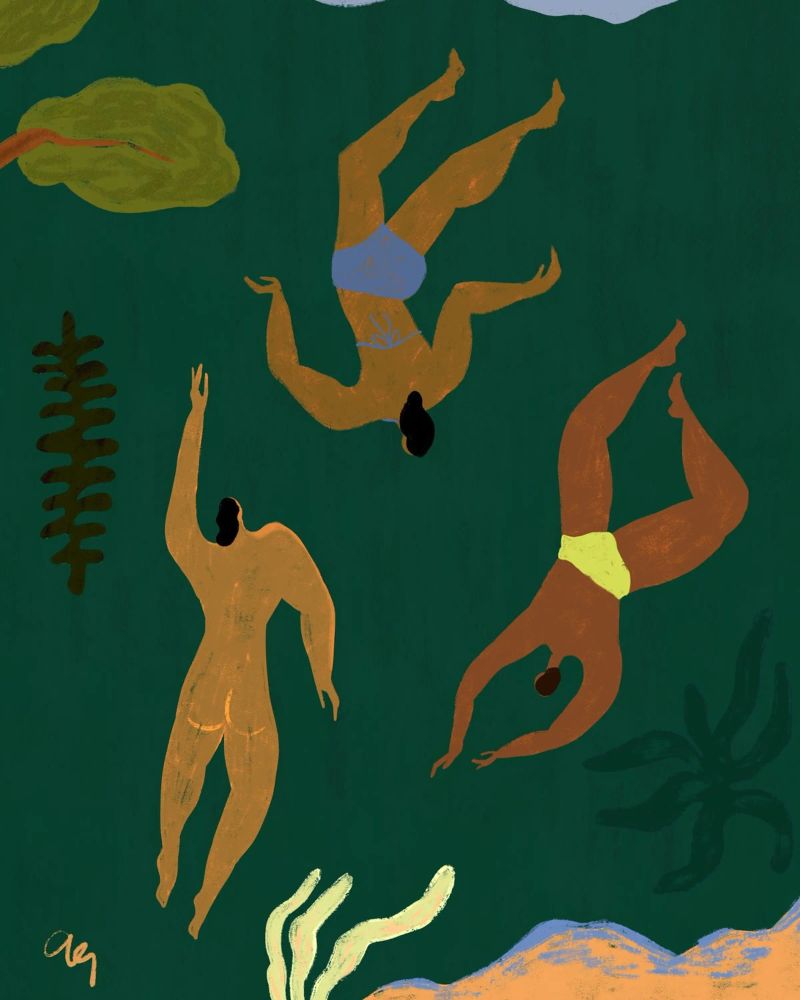 Verloren in Grün Poster von Arty Guava