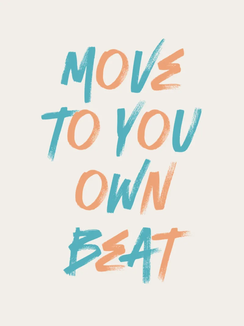 Move To Your Own Beat canvas by Vintagrafica
