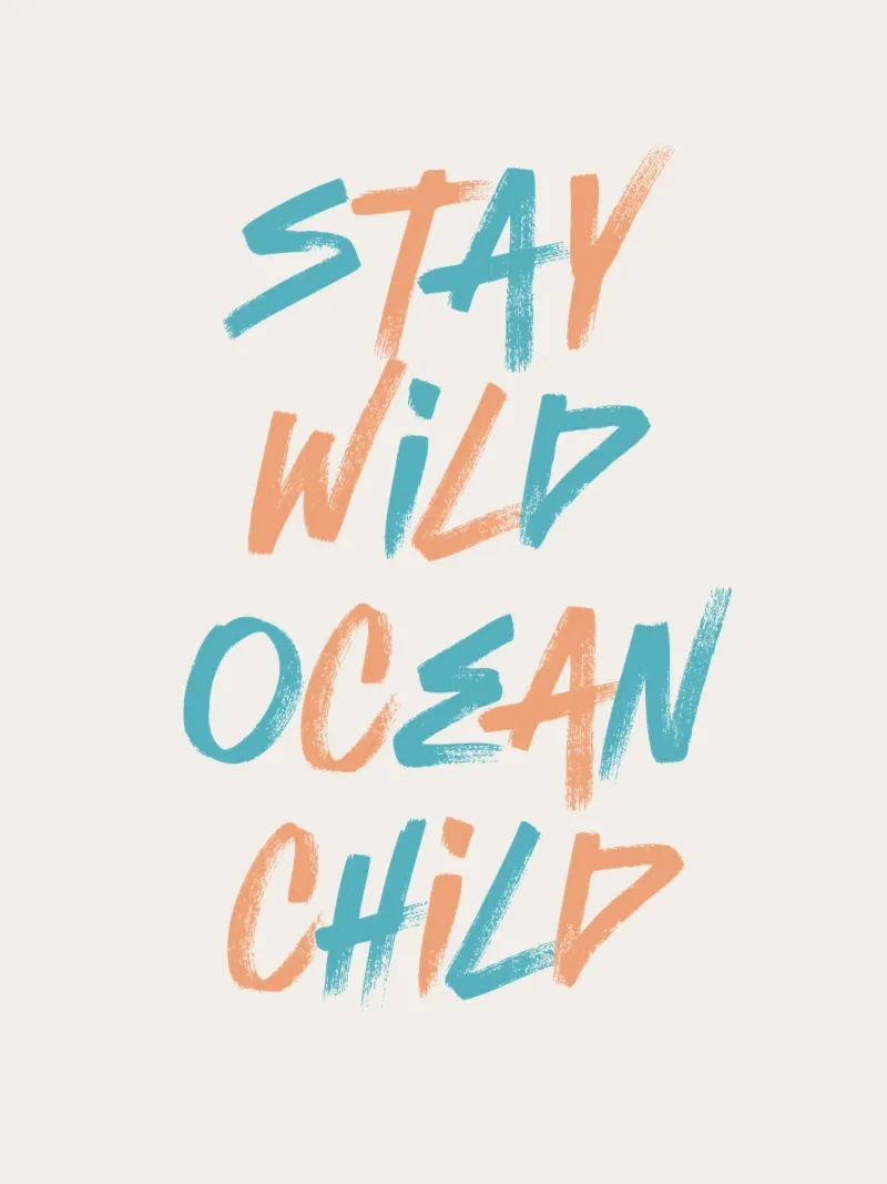 Stay Wild Ocean Child pellicola backlit da Vintagrafica