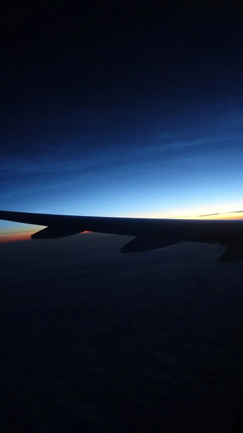 Sunset from a flight canvas by Massimo Frascogna