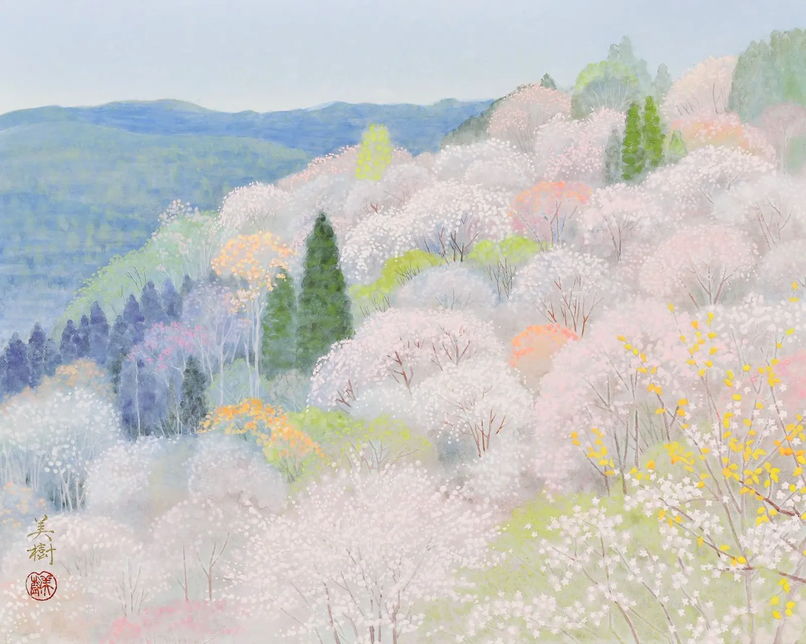 fiori di ciliegio selvatico carta hahnemühle da Noji-Mikiko