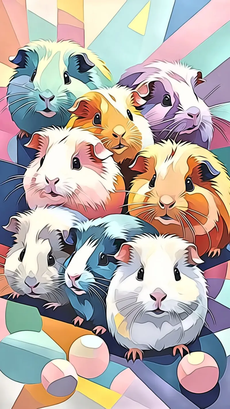 Cavia in pastello #1 poster da ZAMART - PopArt