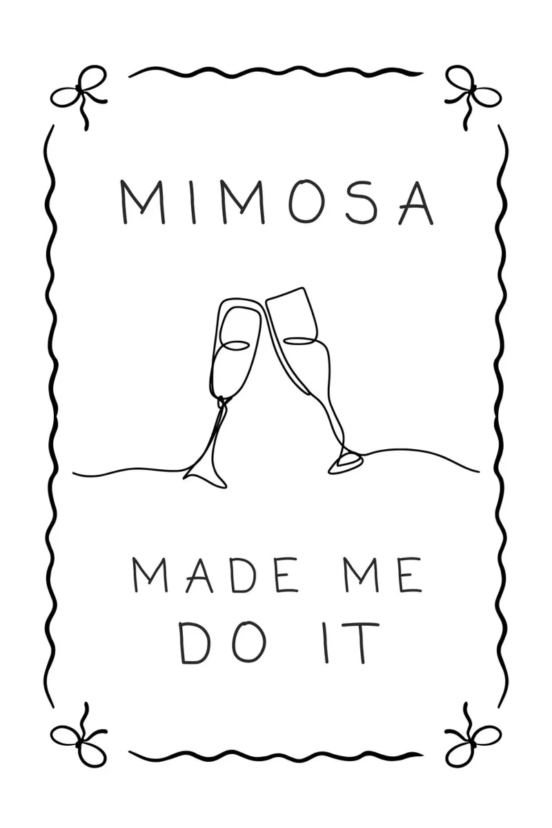 La mimosa mi ha spinto a farlo poster con telaio in legno da Wordswordswords