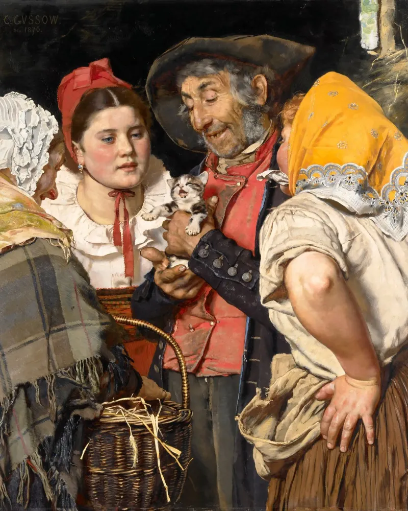 Karl Gussow - Old Man's Treasure canvas by Timeless Artworks