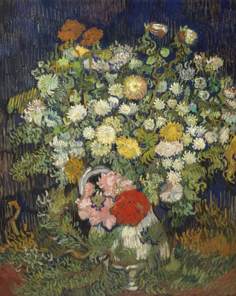 Vincent Van Gogh - Bouquet di fiori in un vaso pellicola backlit da Timeless Artworks