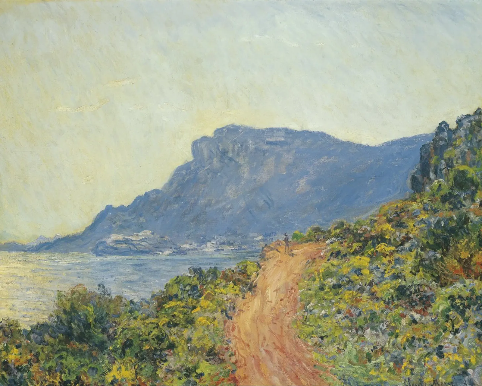 Claude Monet - La Corniche near Monaco pellicola backlit da Timeless Artworks